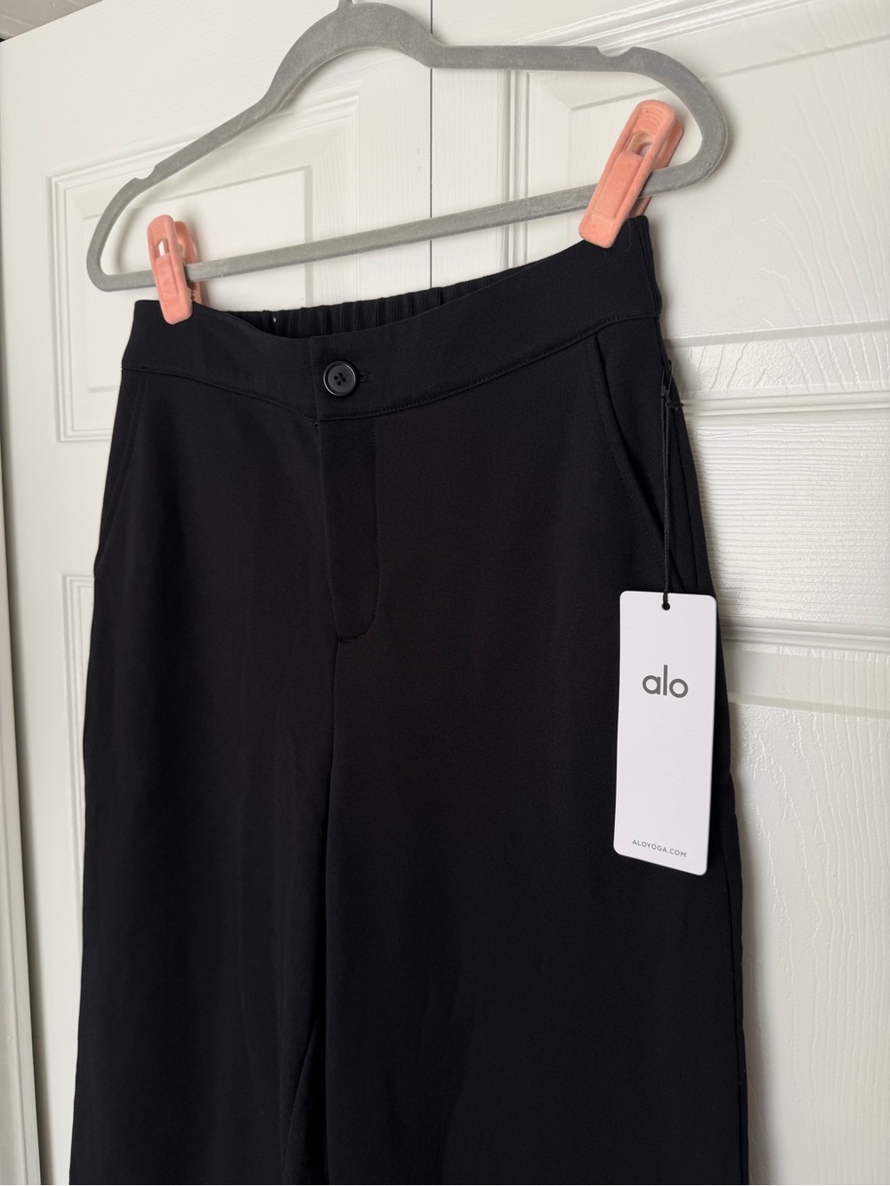 Alo Black High-Rise sweatpants trousers